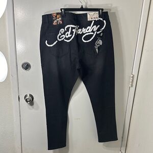 Ed Hardy Black Graphic Men's Pants
